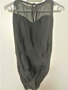 Kids Costumes to Hire - Leotard - Black with net collar - GIRL